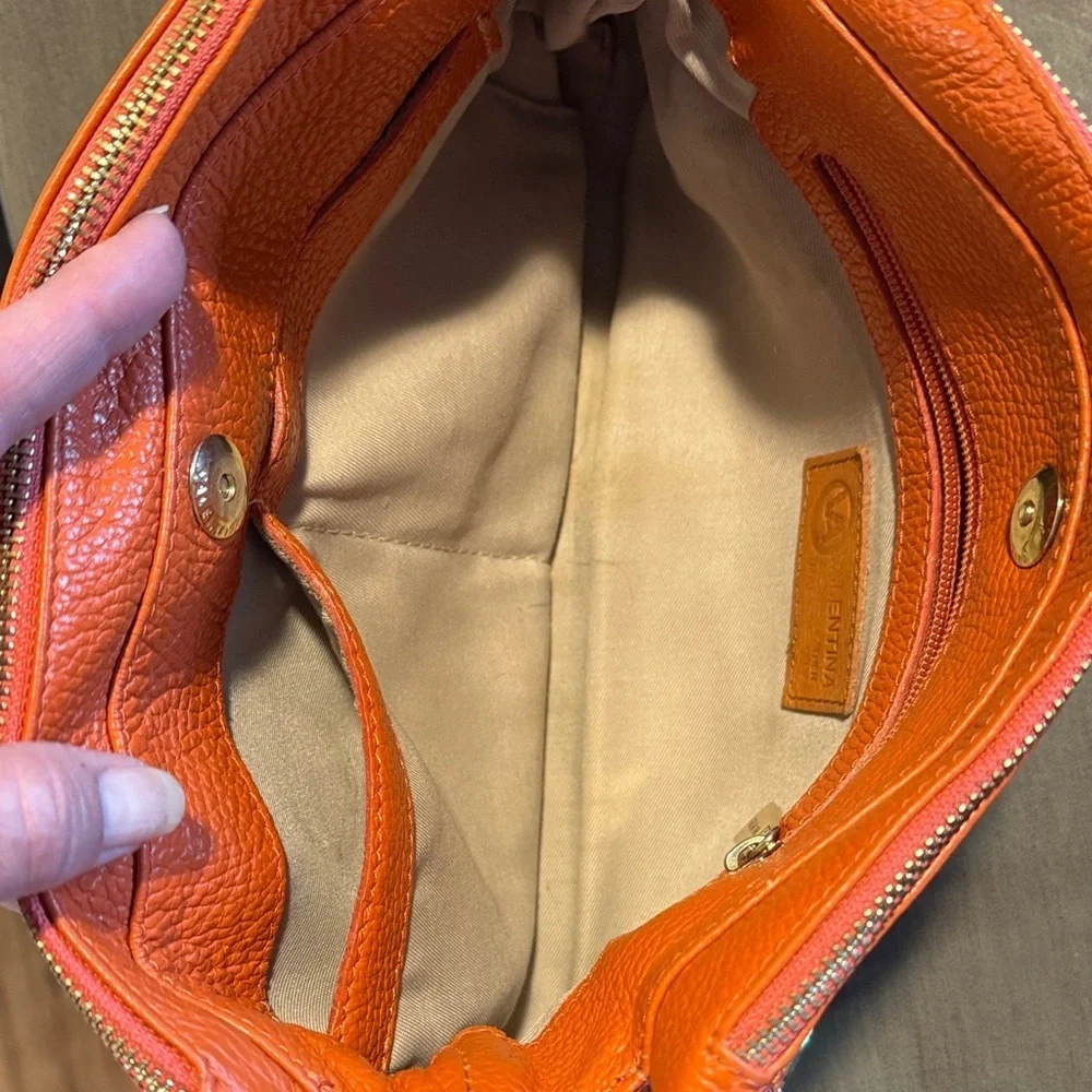 Valentina Vibrant Orange Crossbody Bag